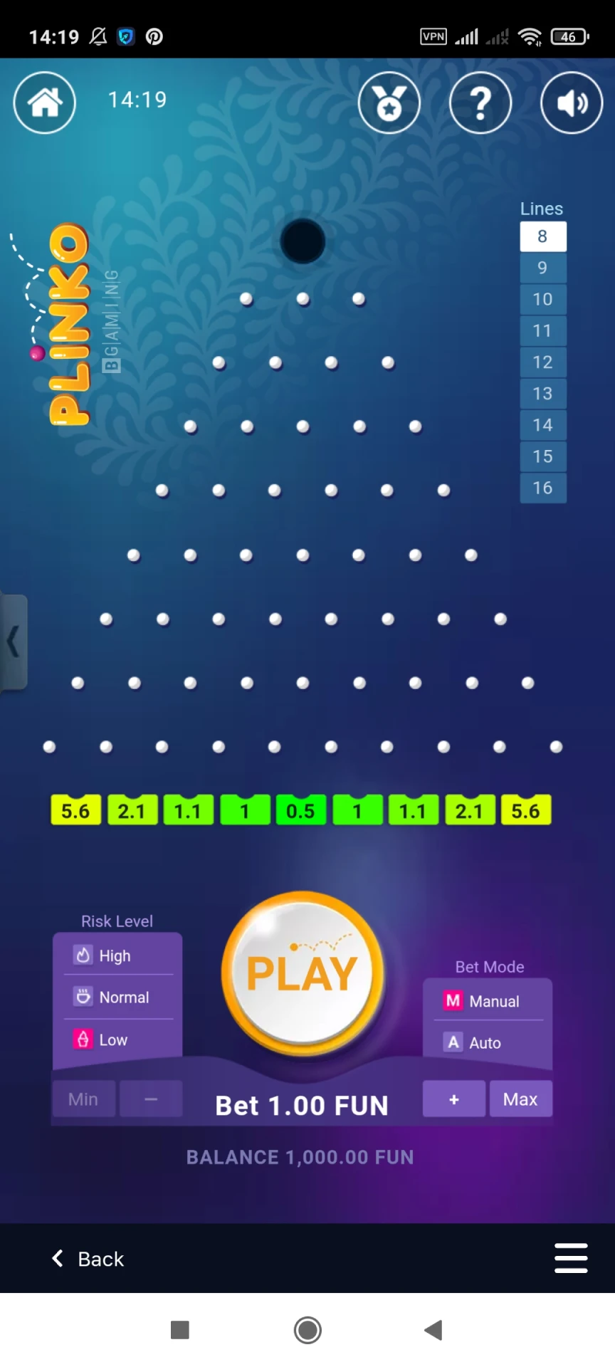 Plinko game App