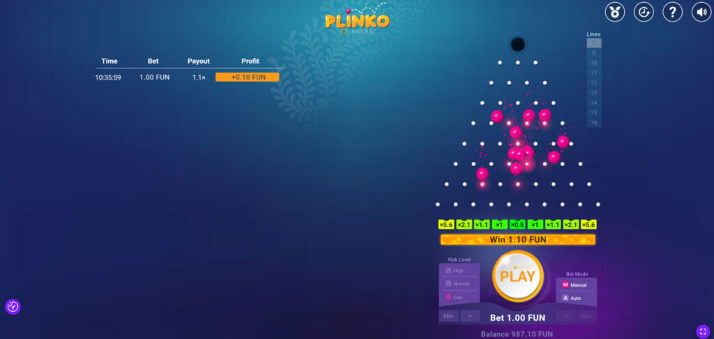 Juego Plinko